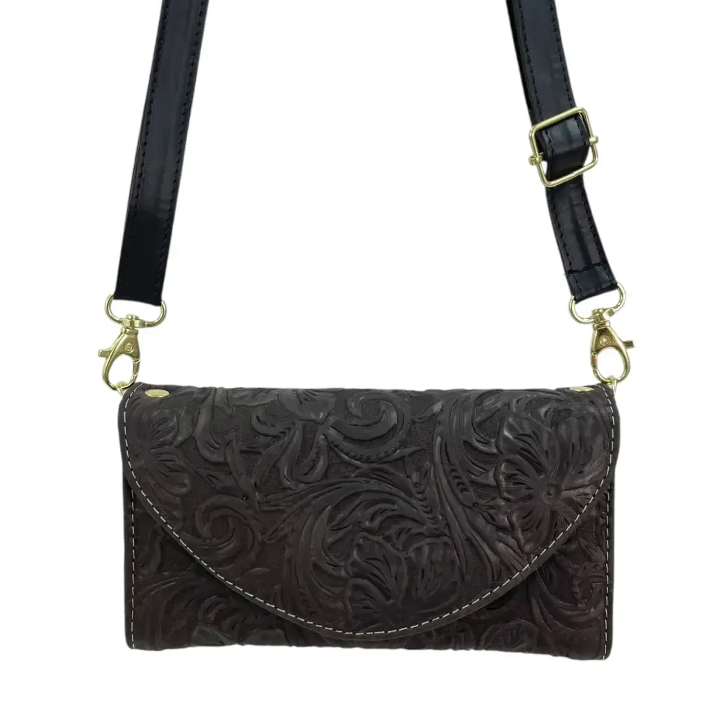 [P7PCPFCAF] PORTACEL PIEL (FLORES CAFÉ).webp