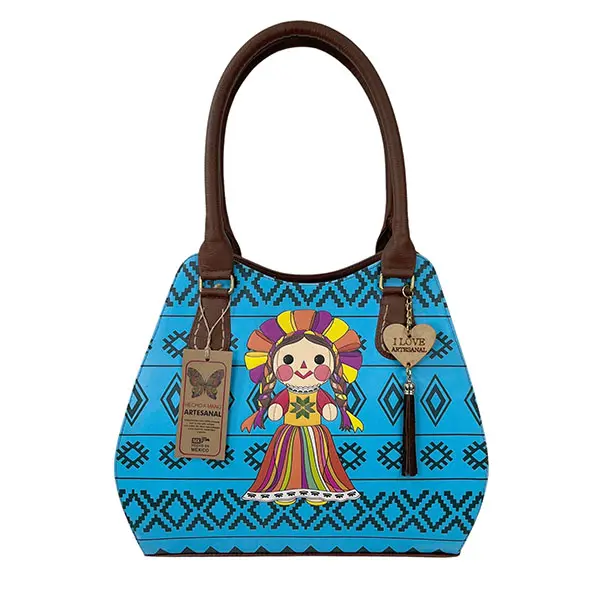 BOLSA VAQUETA AZUL CIELO LELE 7
