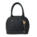 BOLSO VAQUETA ARTESANAL PACHITA NEGRO LISO