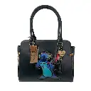 BOLSO VAQUETA ARTESANAL LORENA ST BICOLOR NEGRO 26