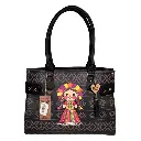 [B05VAACLN01] BOLSO VAQUETA ARTESANAL CRUSTACEO LELE NEGRO 01