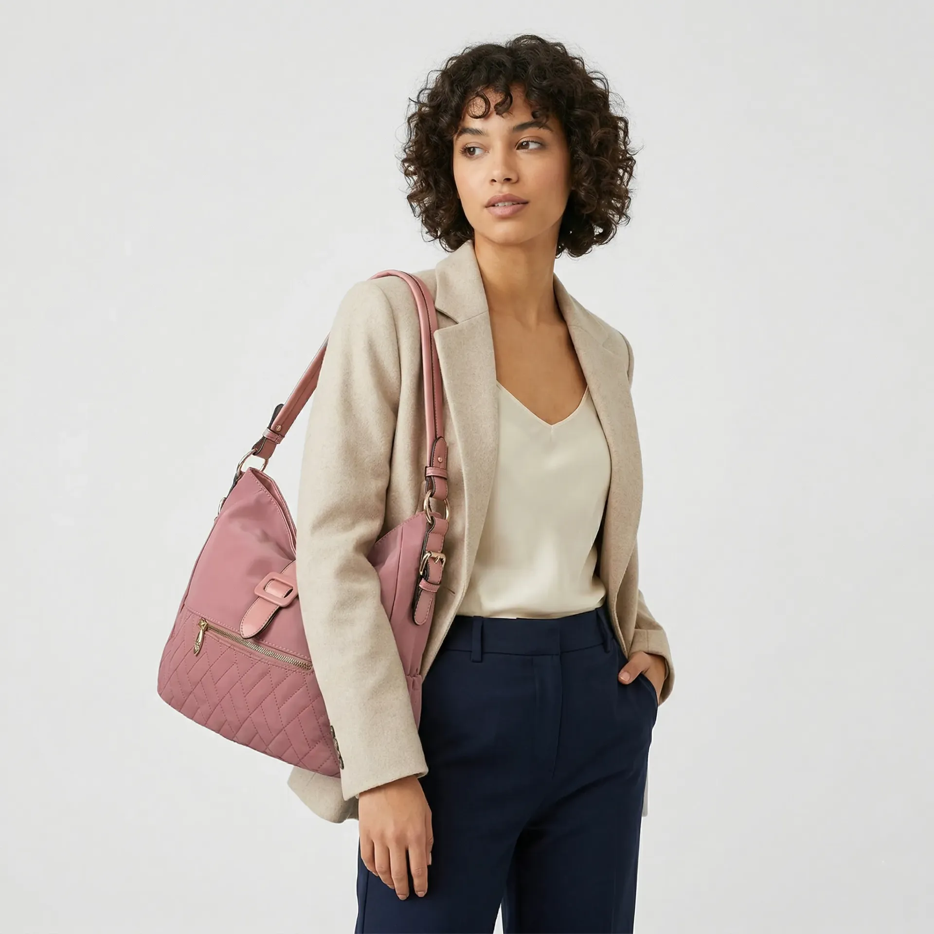 [B01IMAROSA] IMPORTACION BOLSA UN ASA ROSA