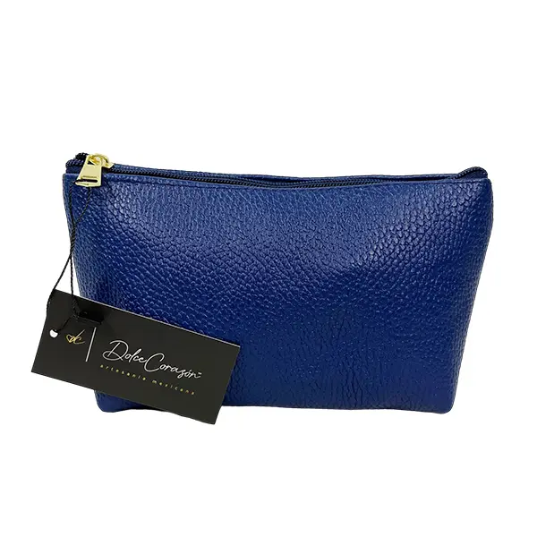 COSMETIQUERA PIEL LISO AZUL REY