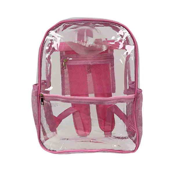 IMPORTACION MOCHILA TRANSPARENTE 1186-16 ROSA