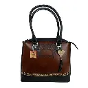 BOLSO VAQUETA ARTESANAL NATALIA CAFE LASER FRIDA NEGRO D