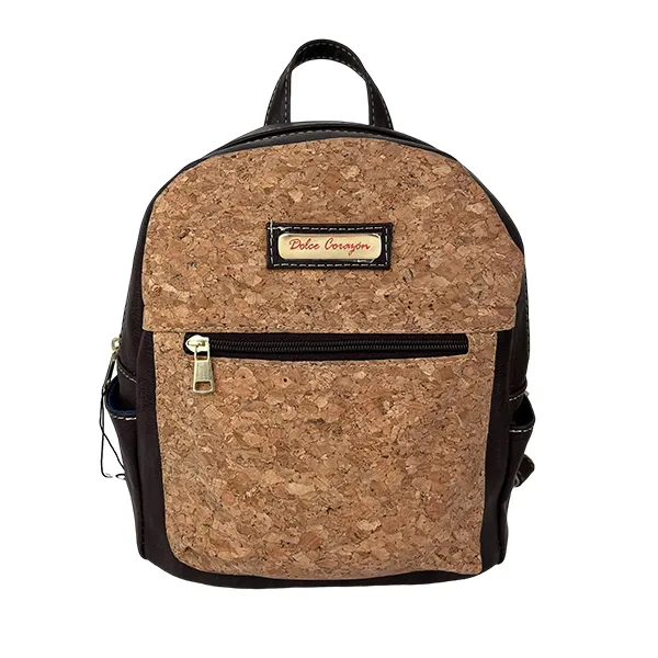 [M02BECOCAF] MOCHILA BETSY TEXTIL  (CORCHO CAFE)