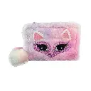 CARTERA DOBLE CIERRE PELUCHE GATO 
