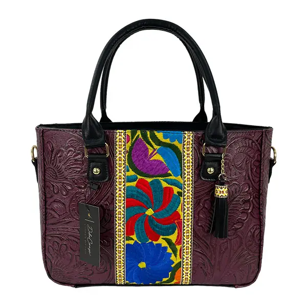 [B03ELCFBMMOR] ELISA CURPIEL FLORES (FLORES FRANJA BORDADO MUÑEQUEADO MORADO)