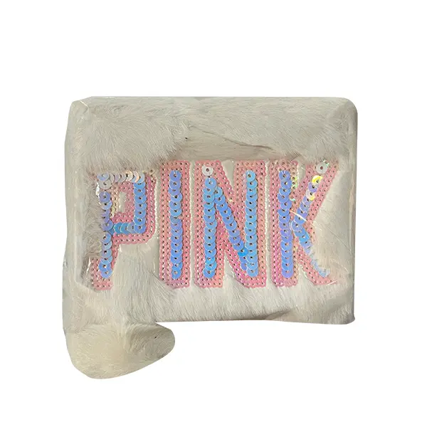 CARTERA MINI UN CIERRE PELUCHE PINK