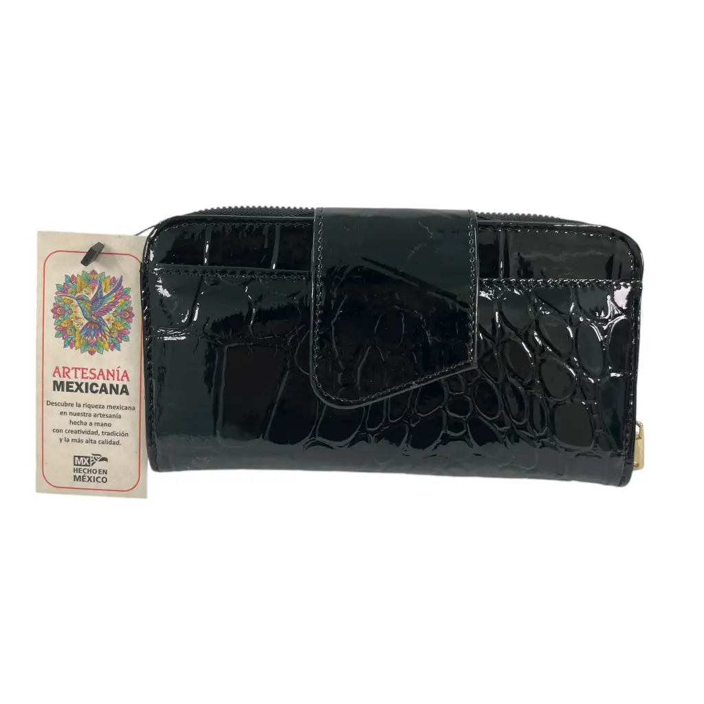 [C22DA2PCNEG] CARTERA DANY #2 PIEL (CHAROL NEGRO)