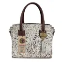 [B06NAPFMBCO] NANCY PIEL (FLORES MUÑEQUEADO BLANCO/CAFÉ/ORO)