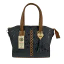 [B06KE2PGMNS] KENIA #2 PIEL (GIRASOL MUÑEQUEADO NEGRO/CAMEL)