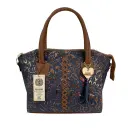 [B06KE2PGMMO] KENIA #2 PIEL (GIRASOL MUÑEQUEADO MARINO/ORO/CAFE)