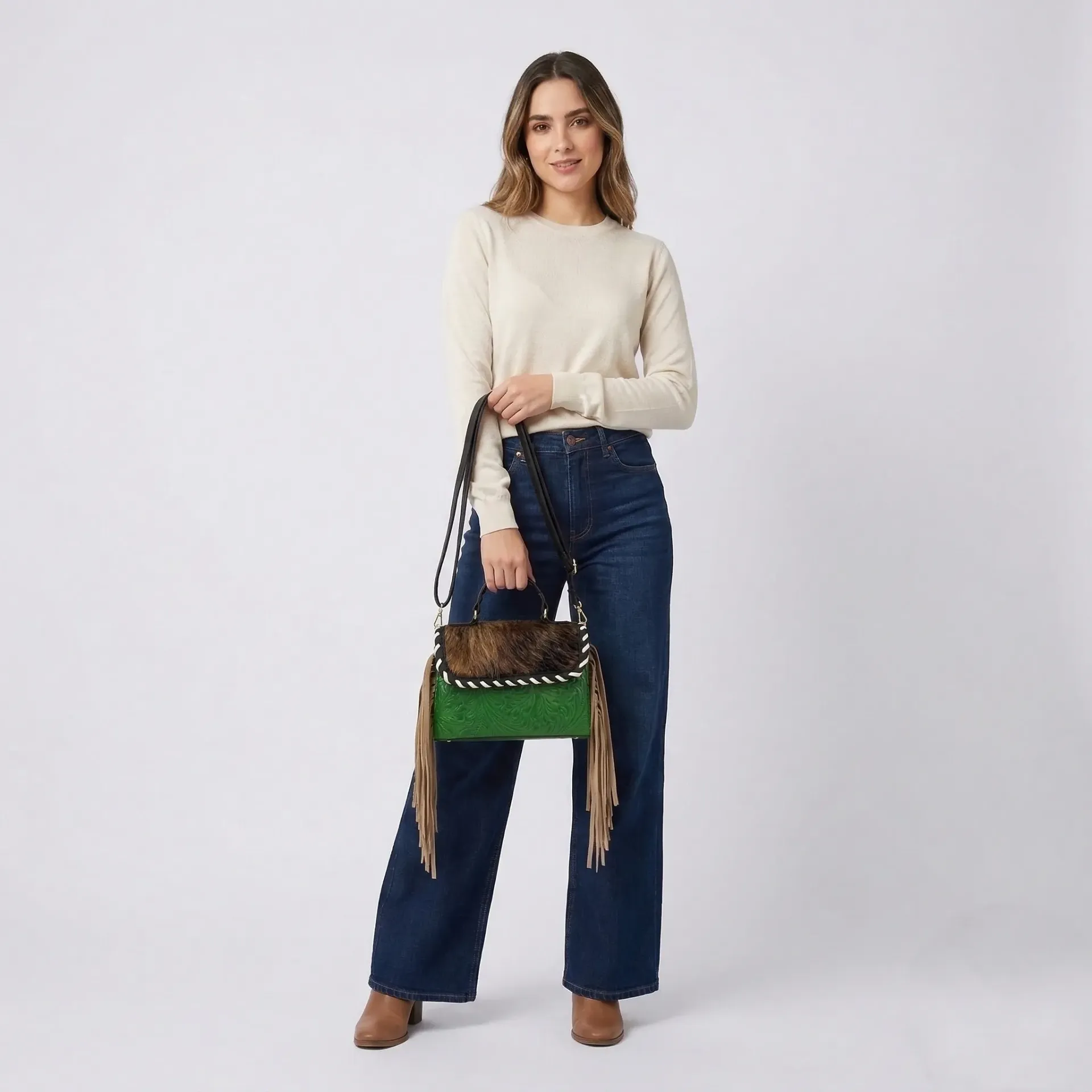 [C04FAFPVER] DELIA #2 PIEL BARBAS (FLORES PELO VERDE)