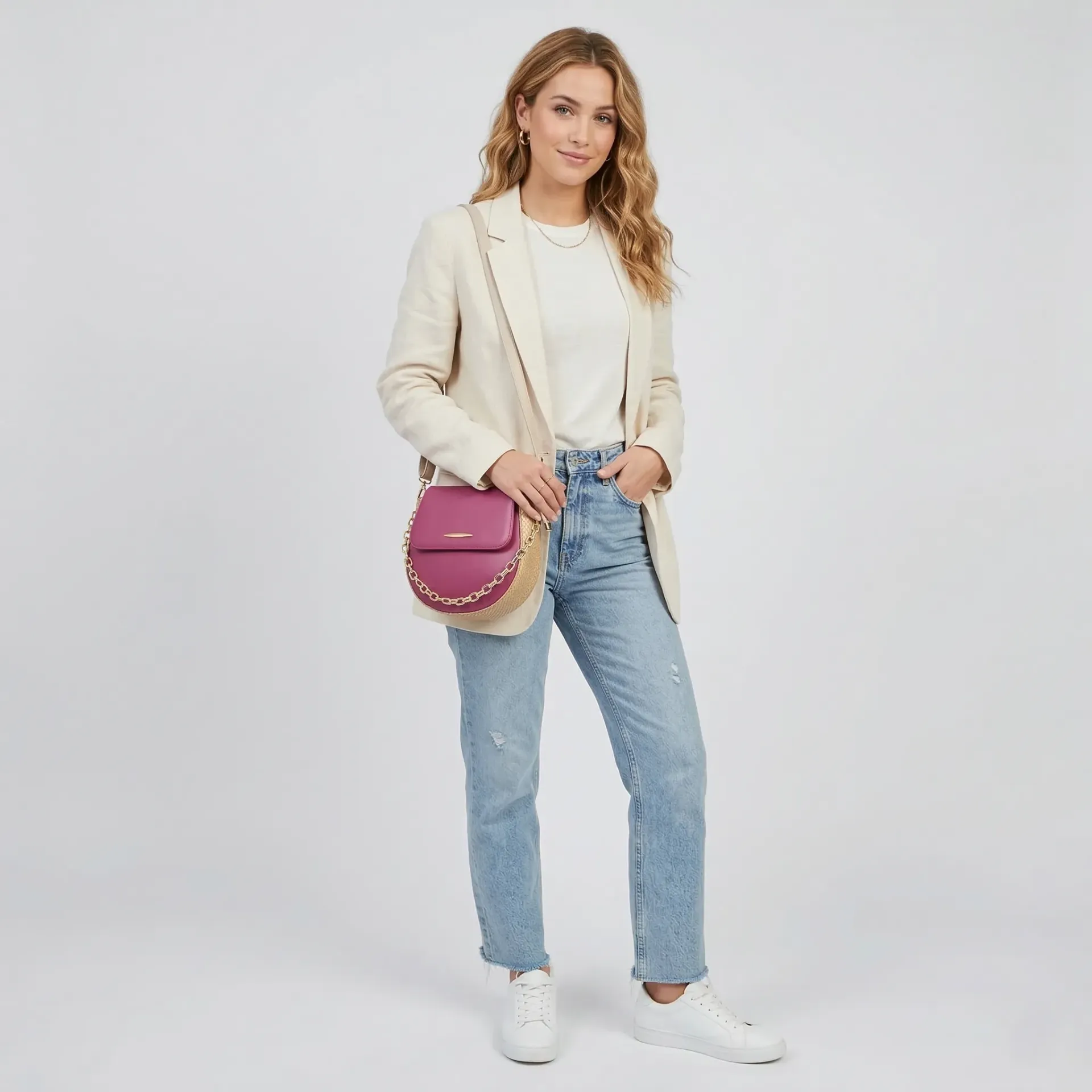 [B02MBPPRSB] MARBELLA PIEL (LISO MENORCA ROSA/BEIGE)