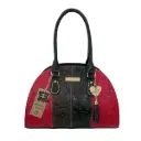 [B4IMVFRCN] BOLSO VAQUETA IMELDA (FLORES ROJO/CAFE/NEGRO)