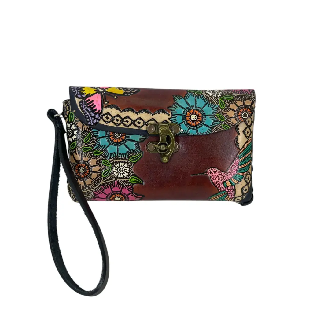 MUÑEQUERA VAQUETA CINCELADA 