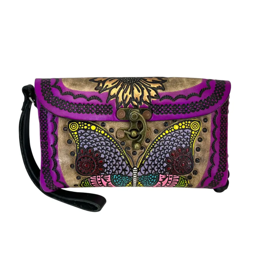 MUÑEQUERA VAQUETA CINCELADA 