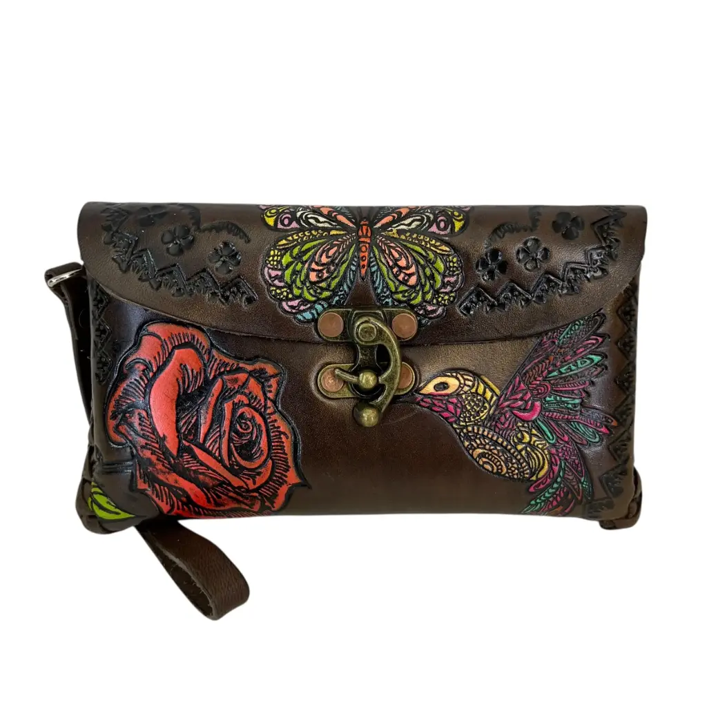 MUÑEQUERA VAQUETA CINCELADA 