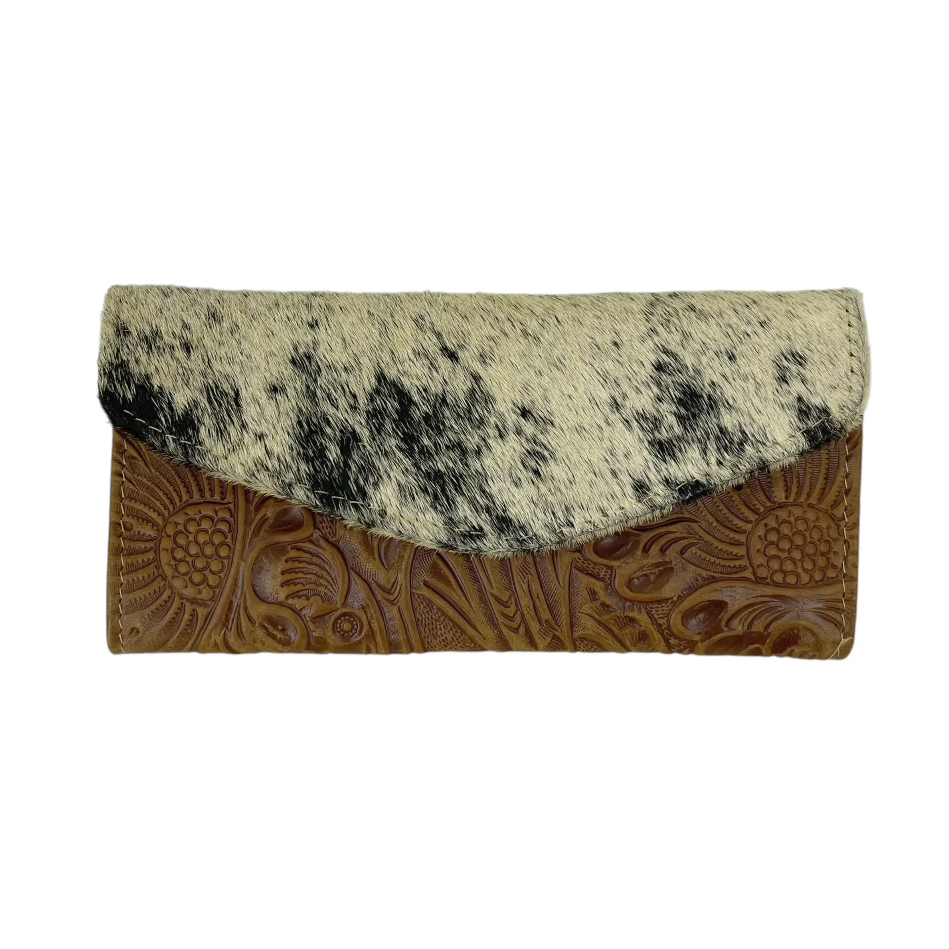 [C0ERKPFCAM] CARTERA ERIKA PIEL (PELO FLORES CAMEL)