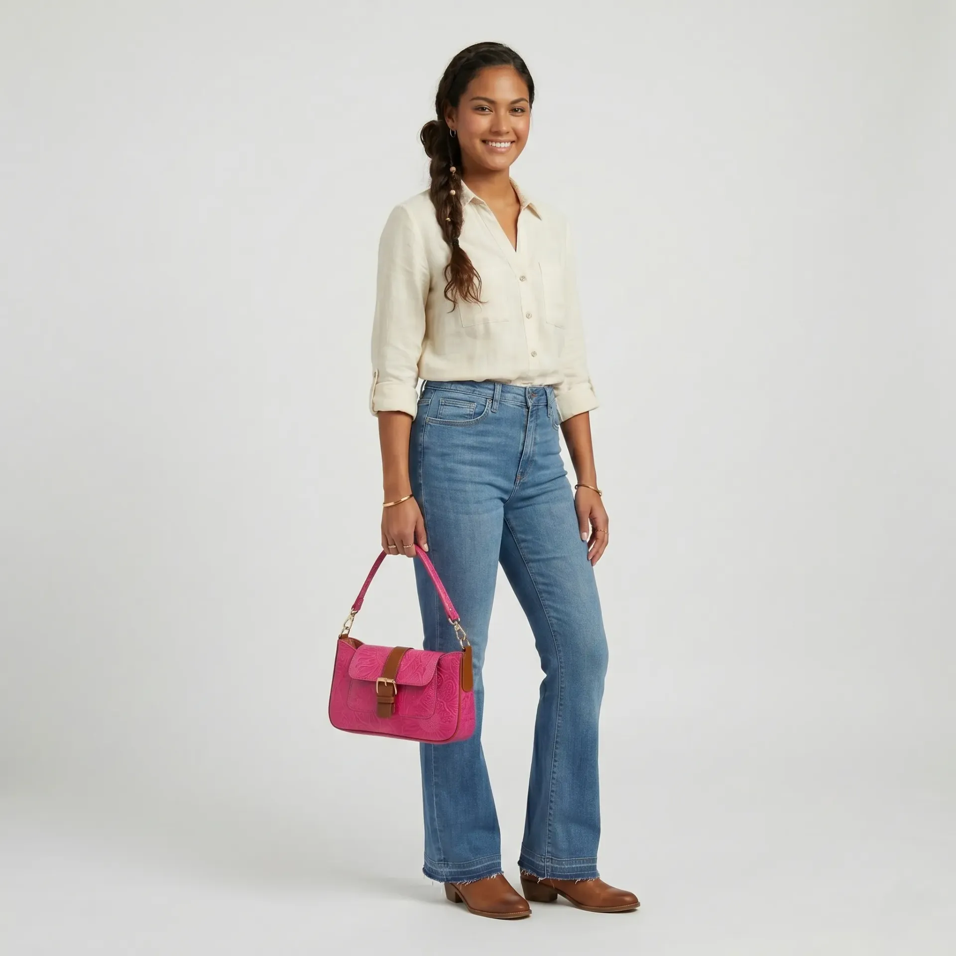 [B2FLRGROS] FLOR PIEL (GIRASOL ROSA)