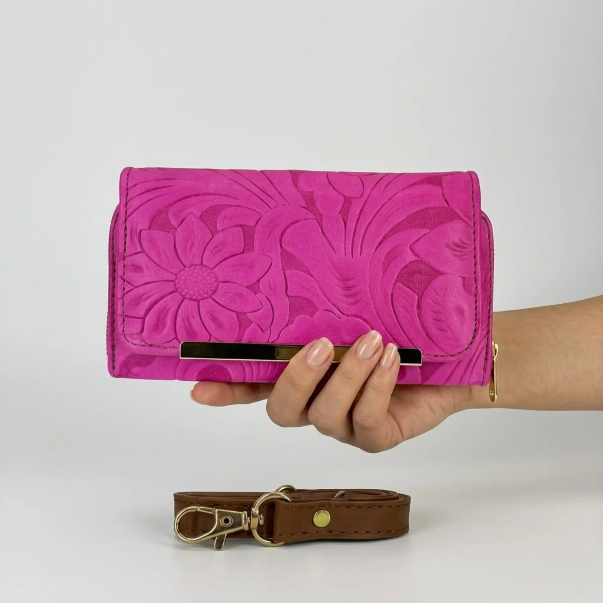 [C9FILFFIU] CARTERA FILO PIEL (FLOR FIUSHA)