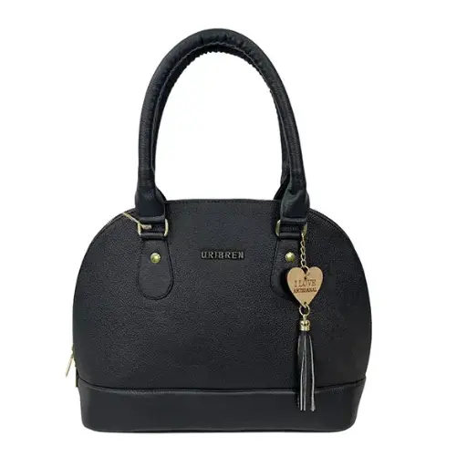 [B05VAAPNELI] BOLSO VAQUETA ARTESANAL PACHITA NEGRO LISO