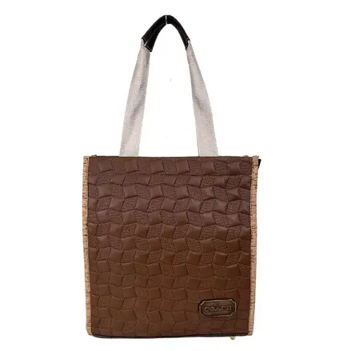 [B01COSICOCA] IMPORTACION BOLSO CCH SINTETICO CORCHO CAFE