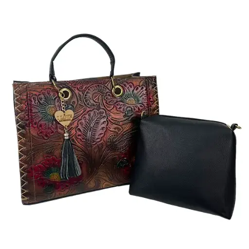 [B05GEVAFRONE] GENESIS VAQUETA FLORES ROJO/NEGRO
