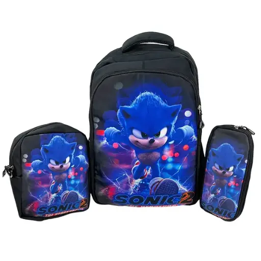 [B01B89NEGSON] IMPORTACION MOCHILA 3 COMBO B89 NEGRO SONIC
