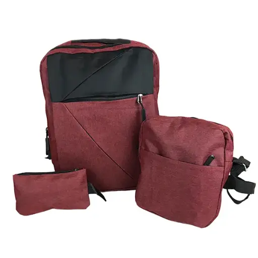 [B01IM6015VINE1] IMPORTACION COMBO MOCHILA 6015-1 VINO/NEGRO