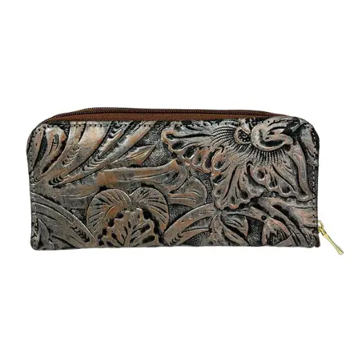 CARTERA DOBLE CIERRE PIEL 