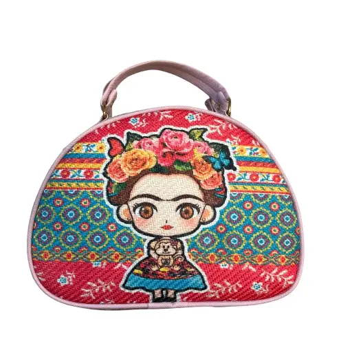[B17YUESFR2] BOLSITA YUTE ESTAMPADO FRIDA 2 