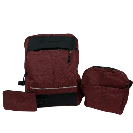 [B01IM6015VINE3] IMPORTACION COMBO MOCHILA 6015-3 VINO/NEGRO