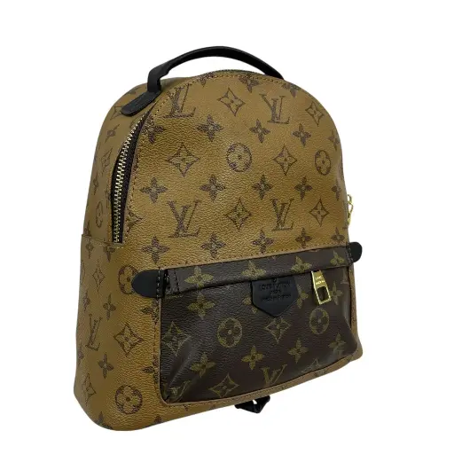 IMPORTACION MOCHILA LV 1122 FLORES MOSTAZA